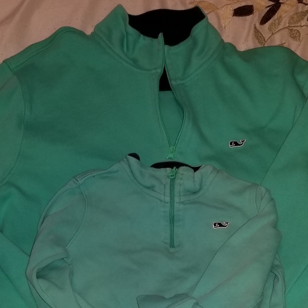 Daddy and me matching Vineyard Vines pullovers